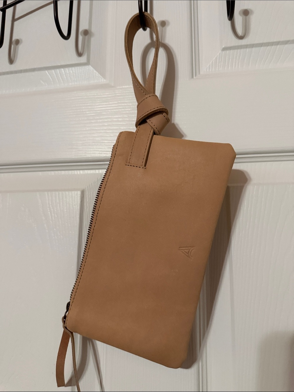 Able Leather Wristlet Clutch - Tan